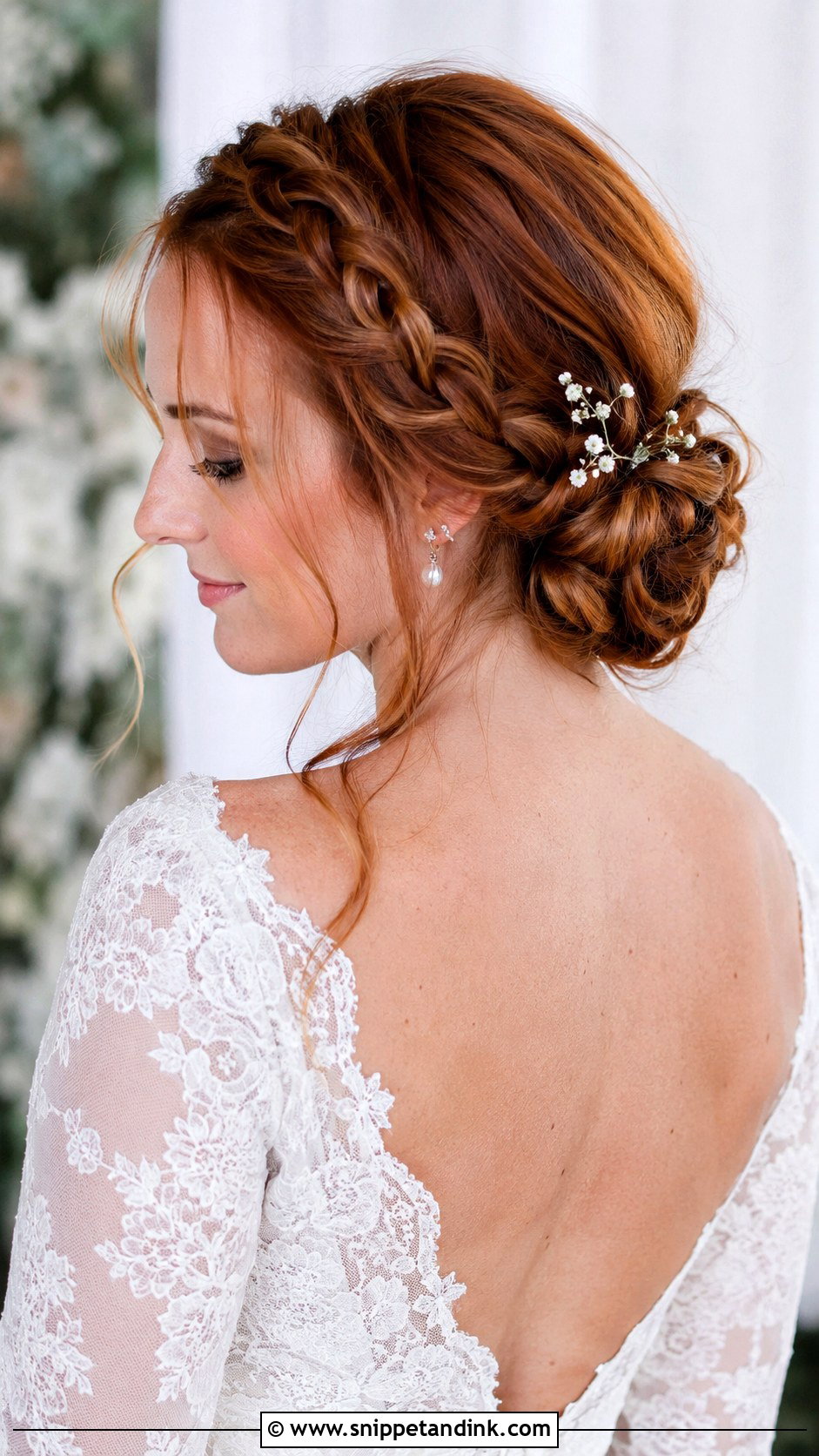 Long Hair Bridal Braided Bun - Snippet and Ink - 15 Long Hair Bridal Hairstyle Ideas