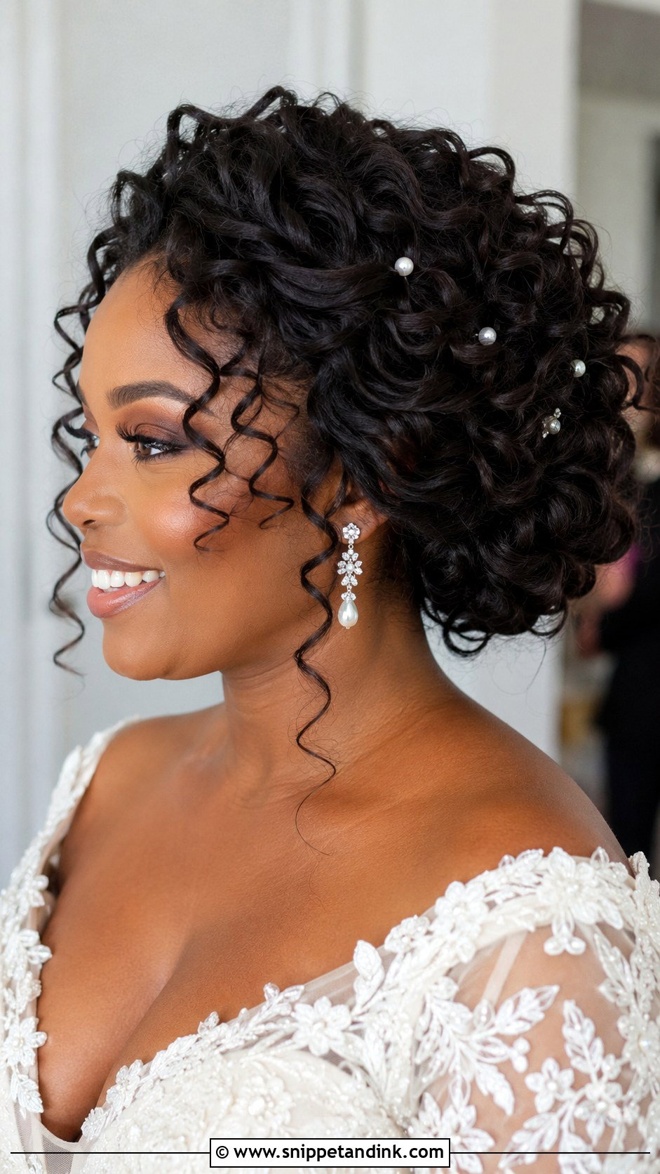 Long Hair Bridal Curly Updo - Snippet and Ink - 20 Long Hair Bridal Hair Ideas