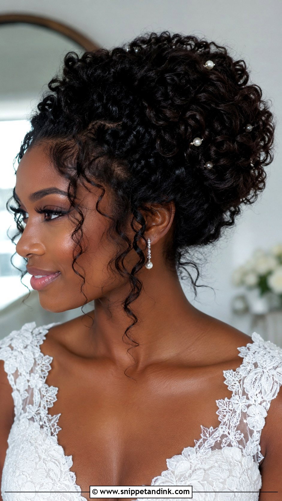 Long Hair Bridal Curly Updo - Snippet and Ink - 15 Long Hair Bridal Styles