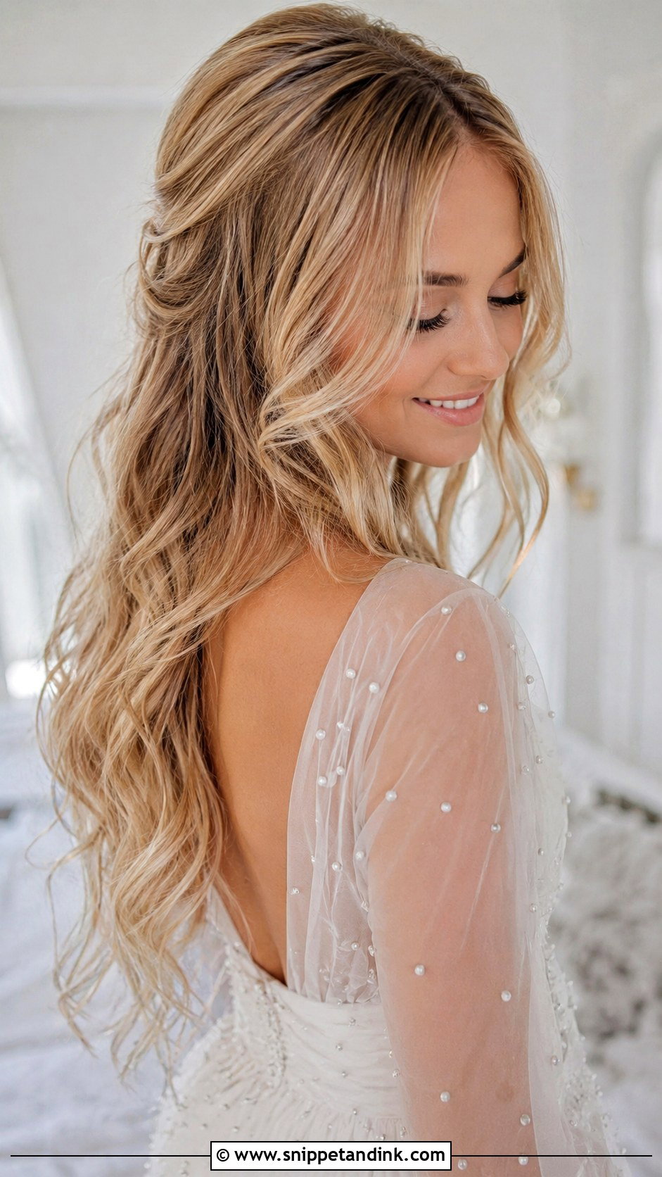 Long Hair Bridal Loose Waves - Snippet and Ink - 15 Long Hair Bridal Hairstyle Ideas