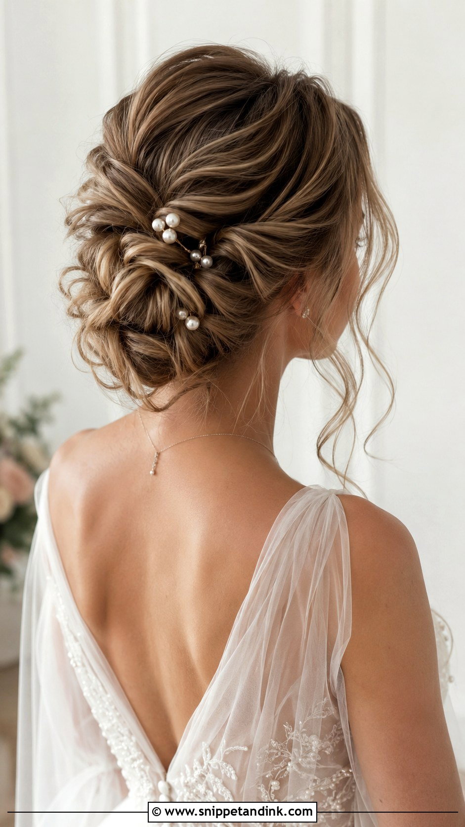 Long Hair Bridal Textured Updo - Snippet and Ink - 15 Long Hair Bridal Hairstyle Ideas
