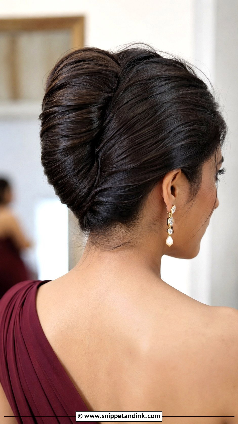 Long Hair Bridesmaid French Twist - Snippet and Ink - 20 Bridesmaid French Twist Ideas