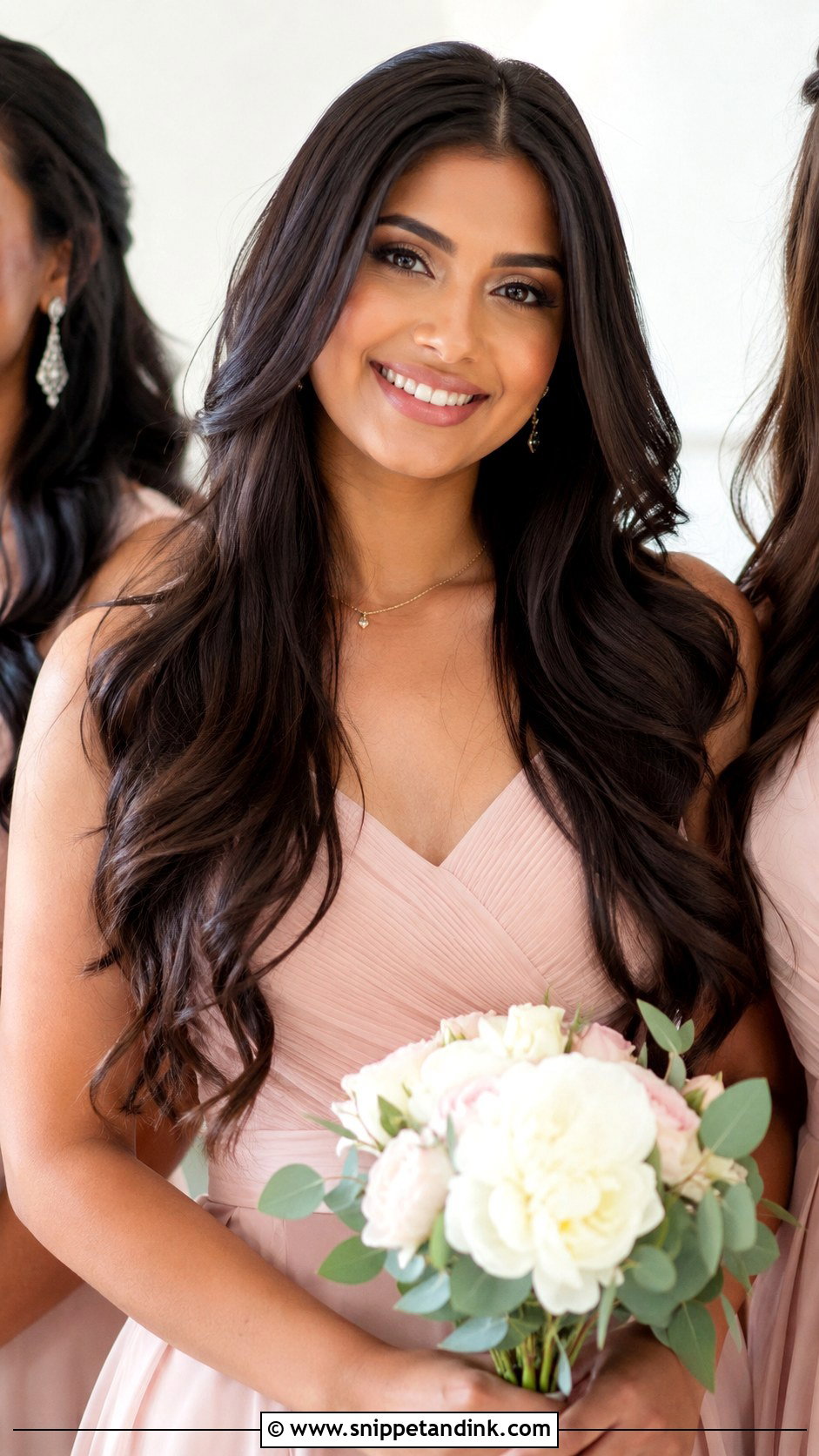 Long Hair Down Bridesmaid - Snippet and Ink - 25 Hair Down Bridesmaid Styles