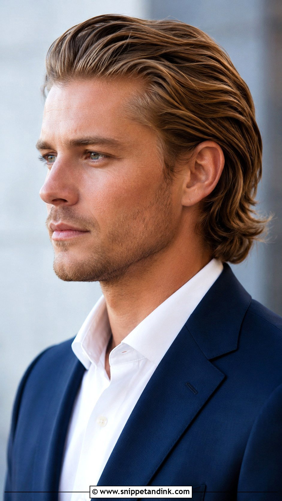 Long Hair Groom Slick Back - Snippet and Ink - 15 Long Hair Groom Wedding Ideas