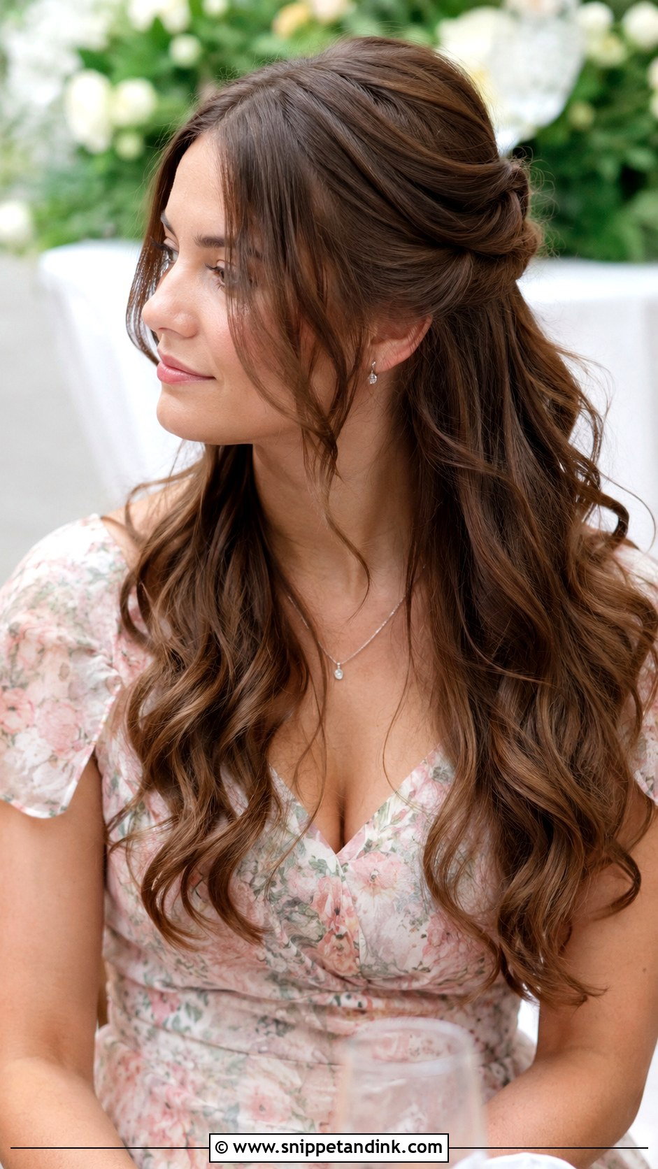 Long Hair Half Up Half Down For Wedding Guest - Snippet and Ink - 15 Wedding Guest Hair Ideas Long