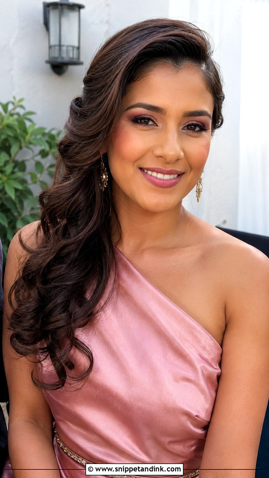Long Hair Side Swept Curls Wedding Guest Hair - Snippet and Ink - 15 Long Hairstyle Wedding Guest Ideas