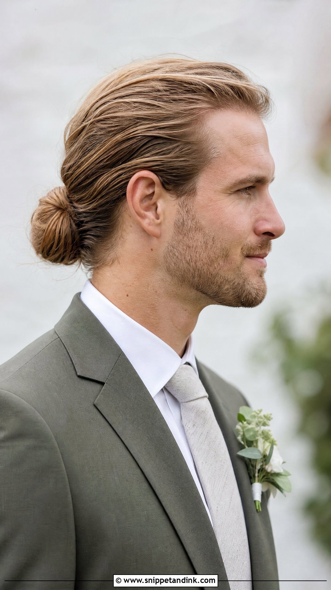 Long Hair Tied Back - Snippet and Ink - 20 Groom Hair Styles