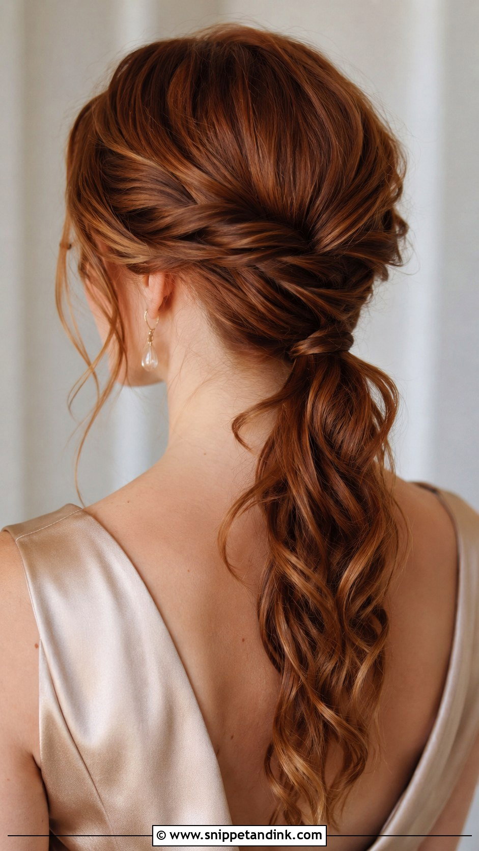 Long Hair Twisted Low Ponytail For Wedding Guest - Snippet and Ink - 15 Wedding Guest Hair Ideas Long