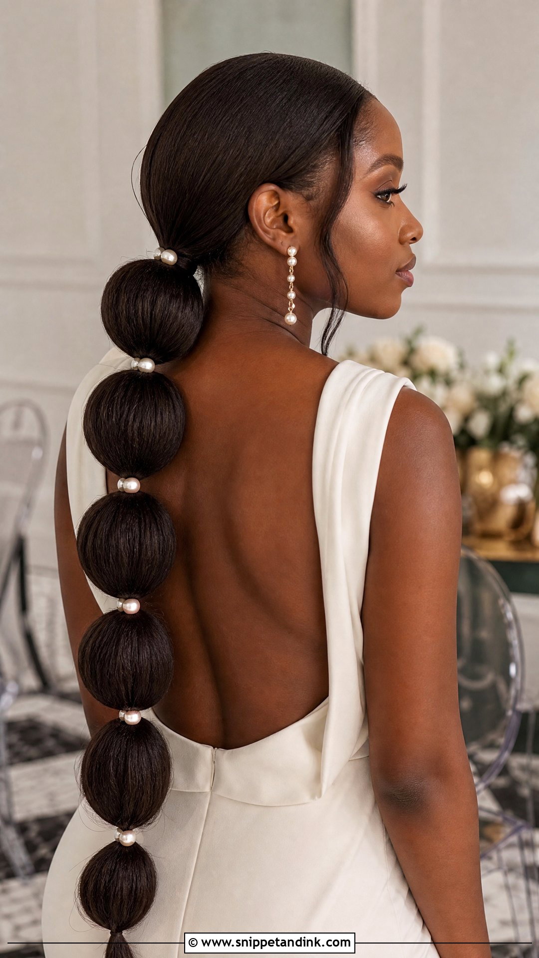 Long Hair Wedding Bubble Ponytail - Snippet and Ink - 15 Easy Long Hair Wedding Styles