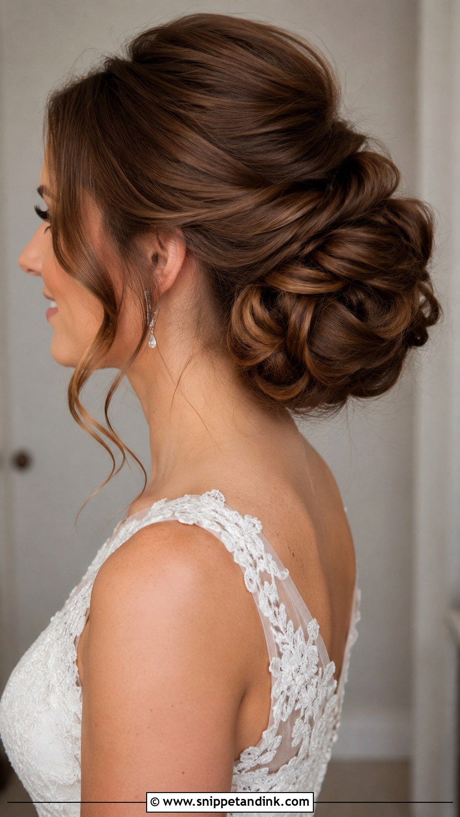 Long Hair Wedding Bun - Snippet and Ink - 20 Hair Bun Wedding Style Ideas