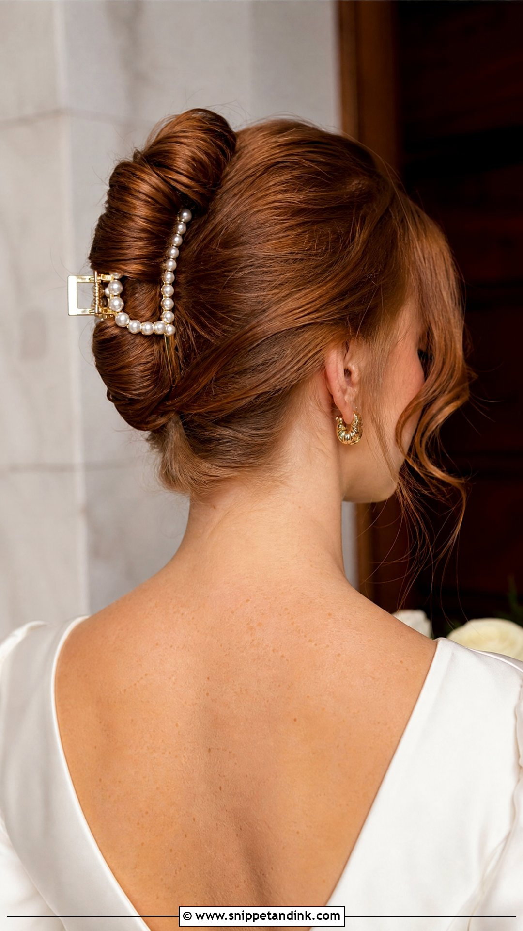 Long Hair Wedding Claw Clip Updo - Snippet and Ink - 15 Easy Long Hair Wedding Styles