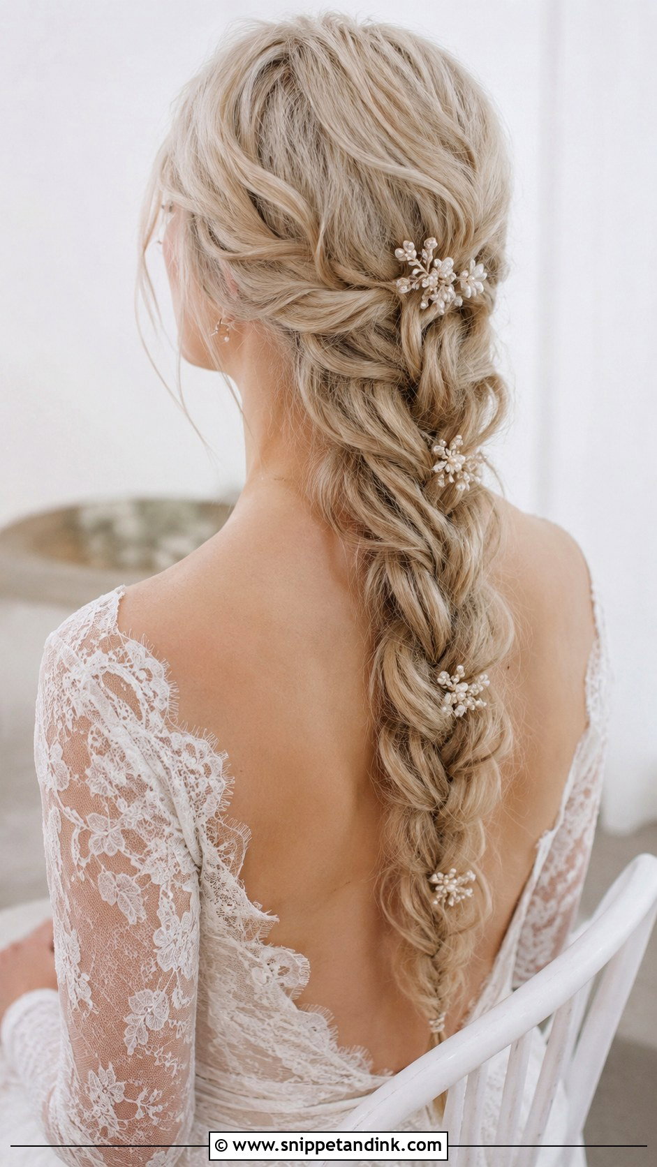 Long Hair Wedding Fishtail Braid - Snippet and Ink - 15 Simple Long Hair Wedding Styles
