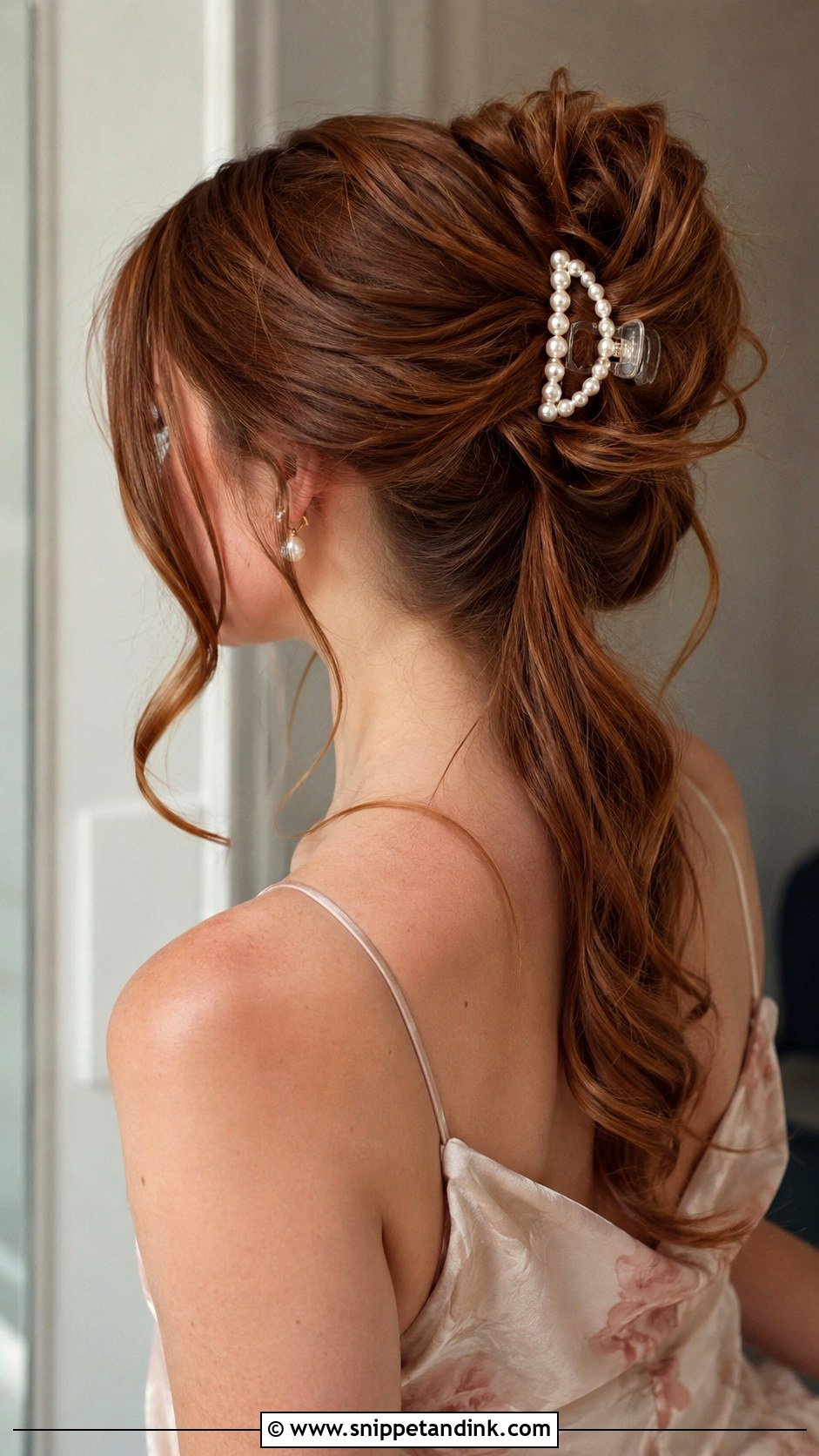 Long Hair Wedding Guest Claw Clip Updo - Snippet and Ink - 15 Long Hair Wedding Guest Styles