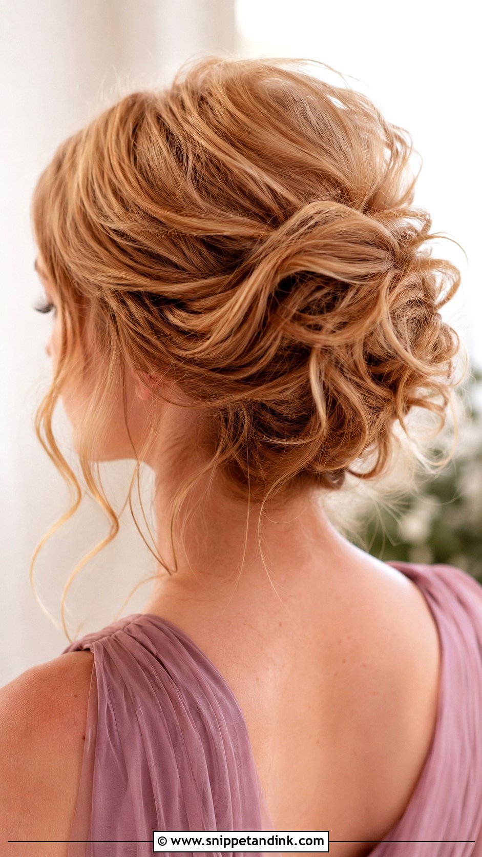Long Hair Wedding Guest Messy Bun - Snippet and Ink - 15 Long Hair Wedding Guest Styles