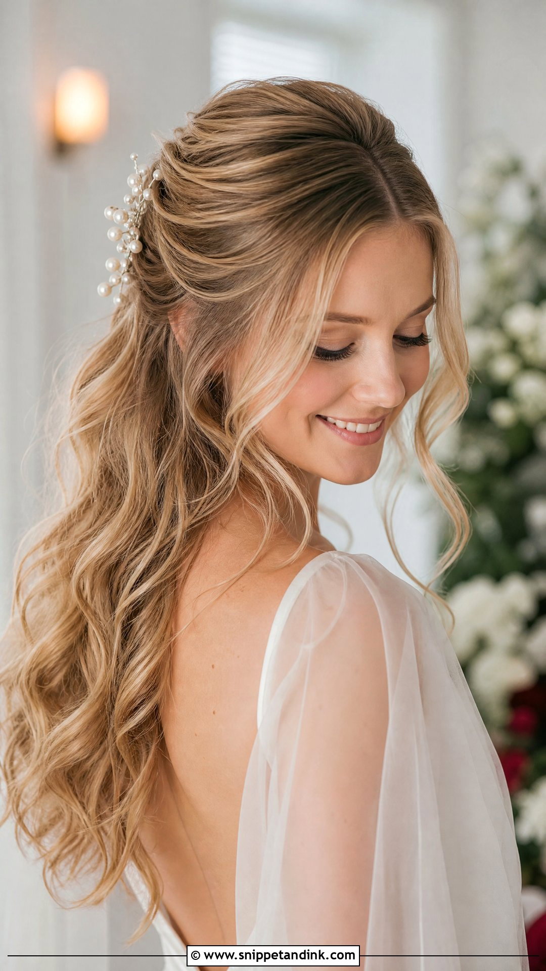 Long Hair Wedding Half Up Half Down - Snippet and Ink - 15 Easy Long Hair Wedding Styles