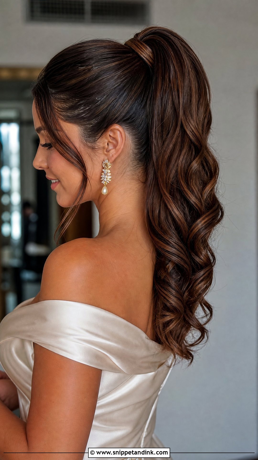 Long Hair Wedding High Ponytail - Snippet and Ink - 15 Easy Long Hair Wedding Styles