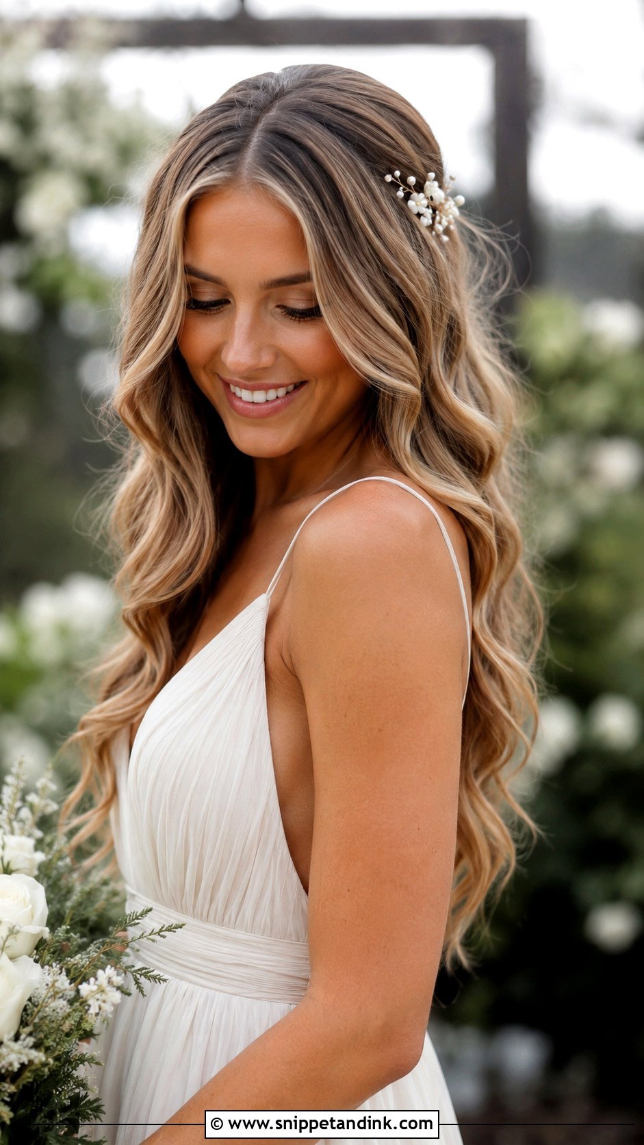 Long Hair Wedding Loose Waves - Snippet and Ink - 15 Simple Long Hair Wedding Styles