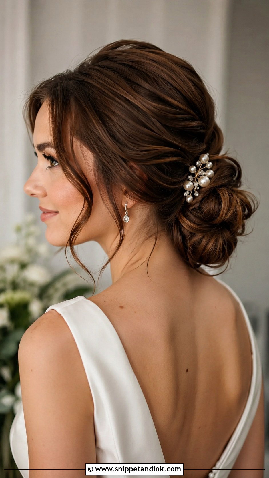 Long Hair Wedding Low Chignon - Snippet and Ink - 15 Simple Long Hair Wedding Styles