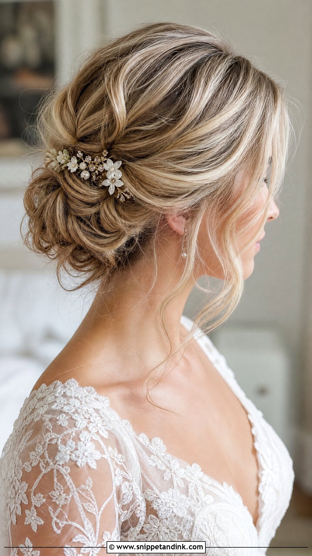 Long Hair Wedding Messy Bun - Snippet and Ink - 15 Easy Long Hair Wedding Styles
