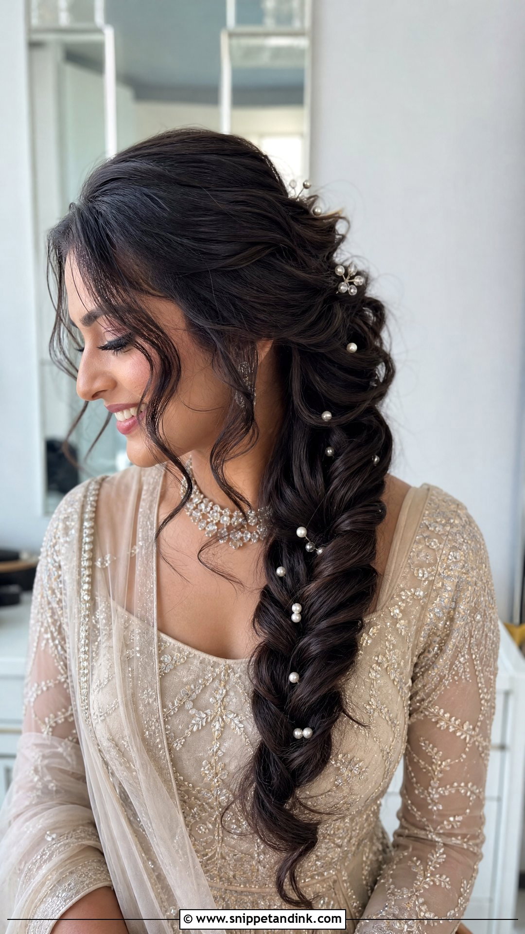 Long Hair Wedding Side Braid - Snippet and Ink - 15 Easy Long Hair Wedding Styles