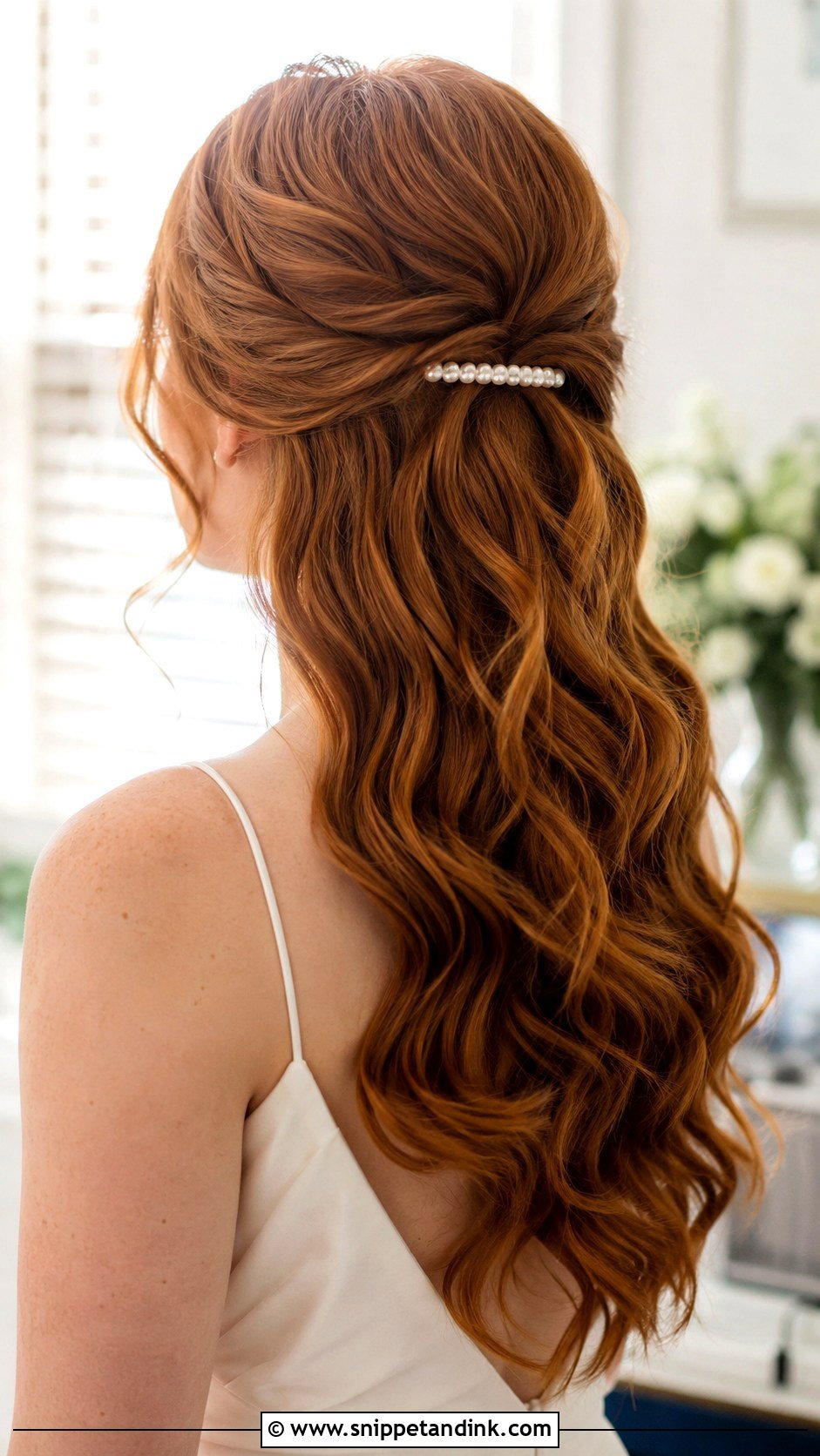 Long Hair Wedding Twisted Half Up - Snippet and Ink - 15 Simple Long Hair Wedding Styles