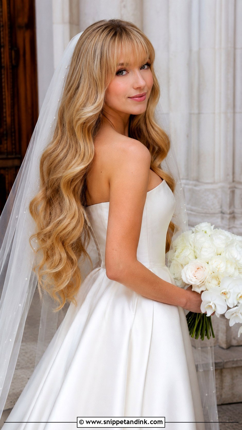 Long Hair With Bangs For Bride - Snippet and Ink - 20 Bride Hair with Bangs