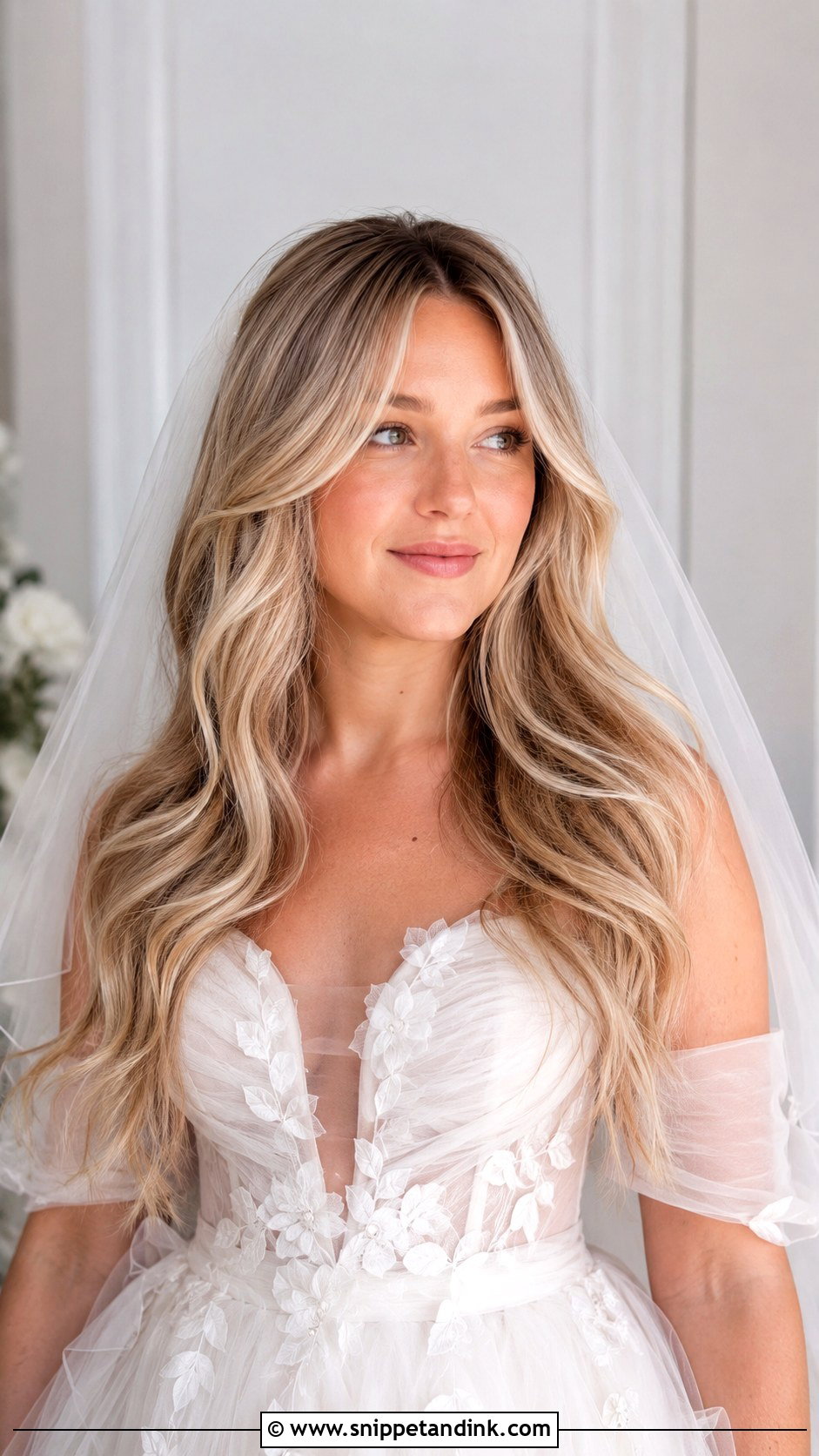 Long Hair With Curtain Bangs - Snippet and Ink - 15 Wedding Hairstyles for Bangs