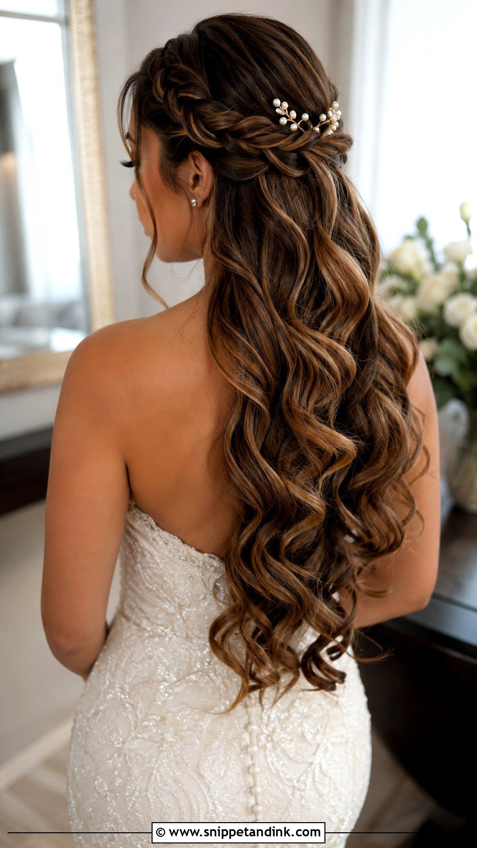 Long Half Up Braid Wedding Hair - Snippet and Ink - 15 Long Braid Hairstyles Wedding