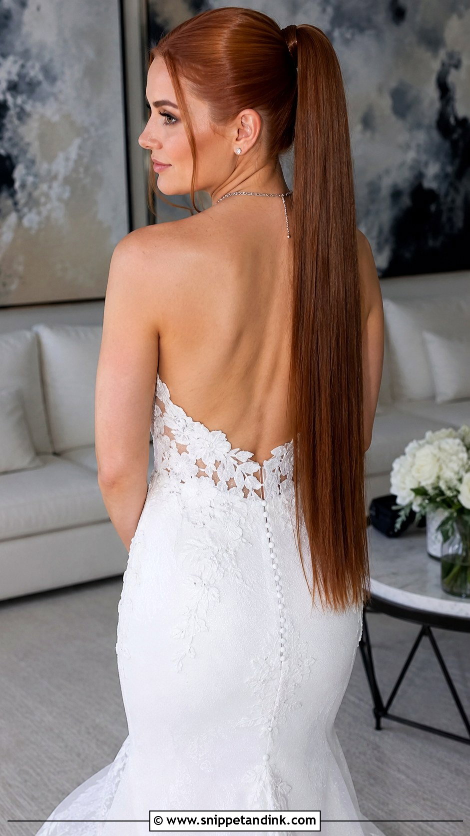 Long High Ponytail With Extensions - Snippet and Ink - 25 High Ponytail Wedding Hair Ideas