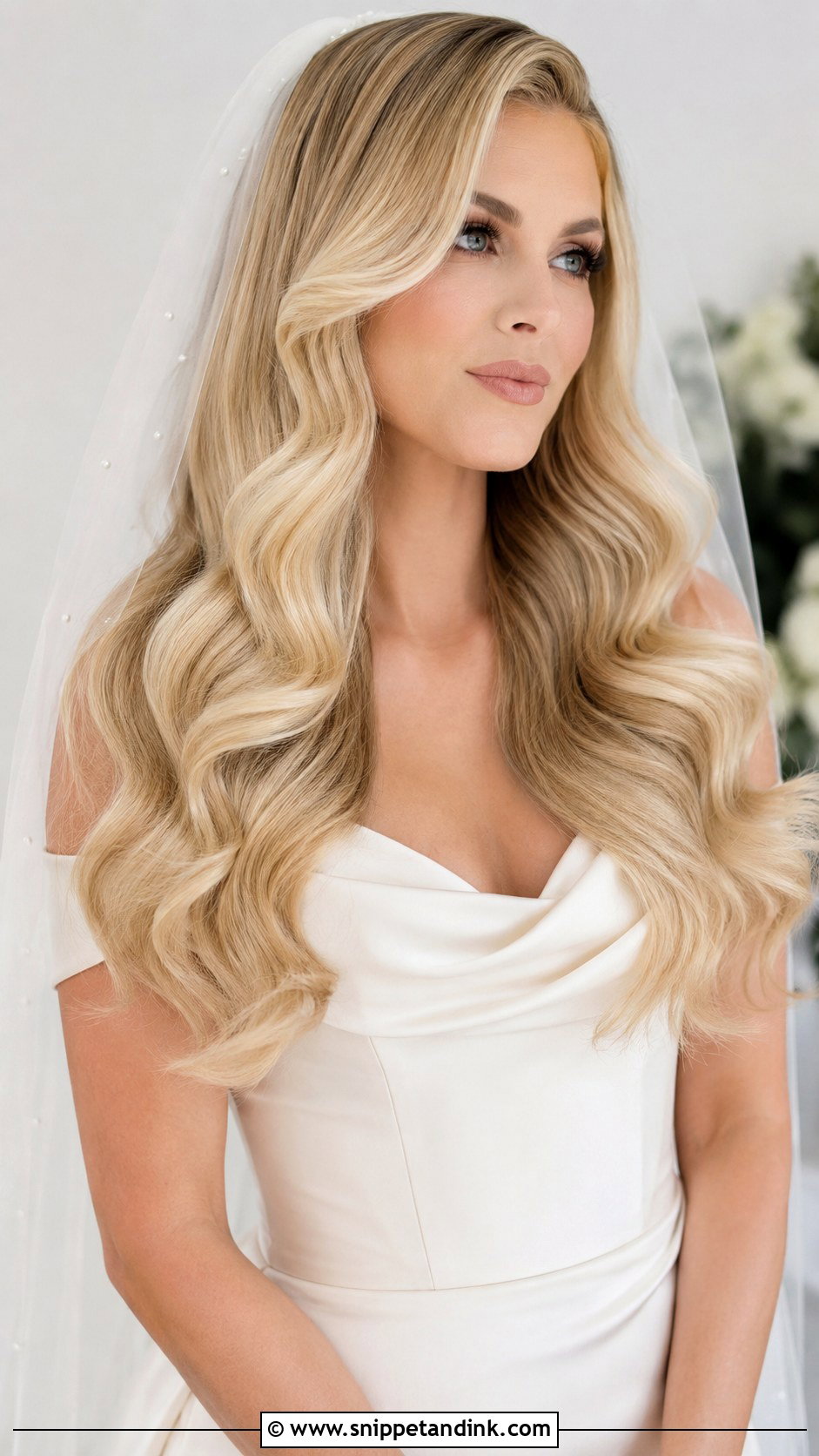 Long Hollywood Waves Bridal Hair - Snippet and Ink - 15 Hollywood Wave Bridal Hair Ideas