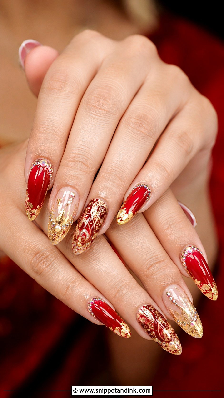 Long Indian Wedding Nails - Snippet and Ink - 30 Indian Wedding Nails