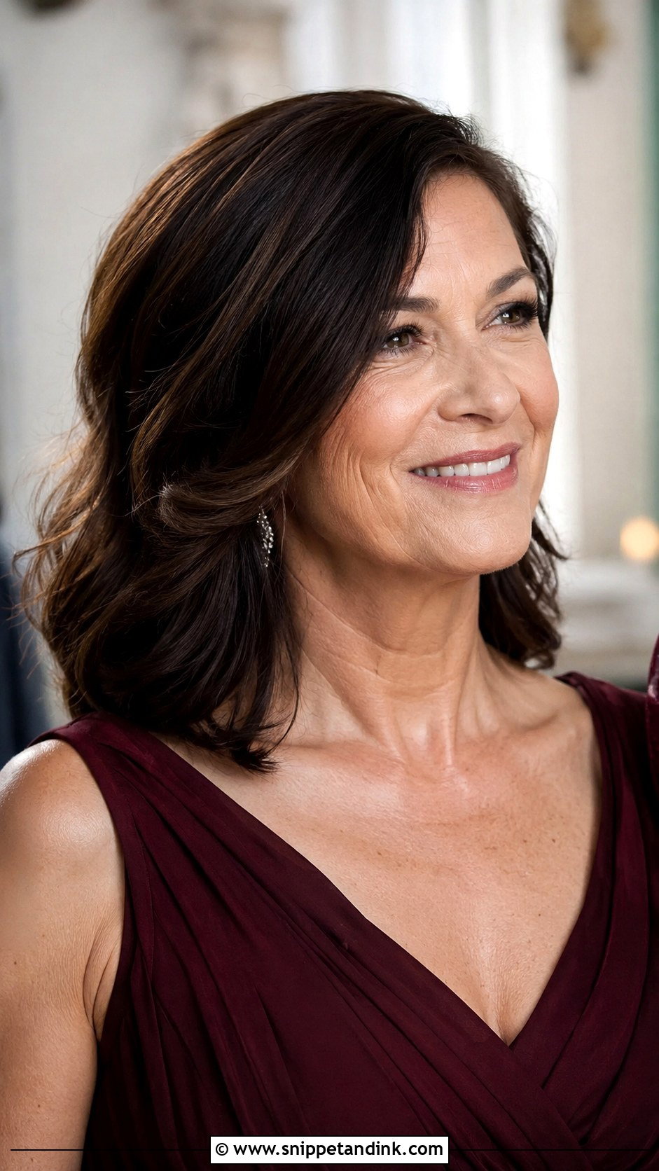 Long Layered Bob with Side Part - Snippet and Ink - 20 Mother of Groom Hair Ideas