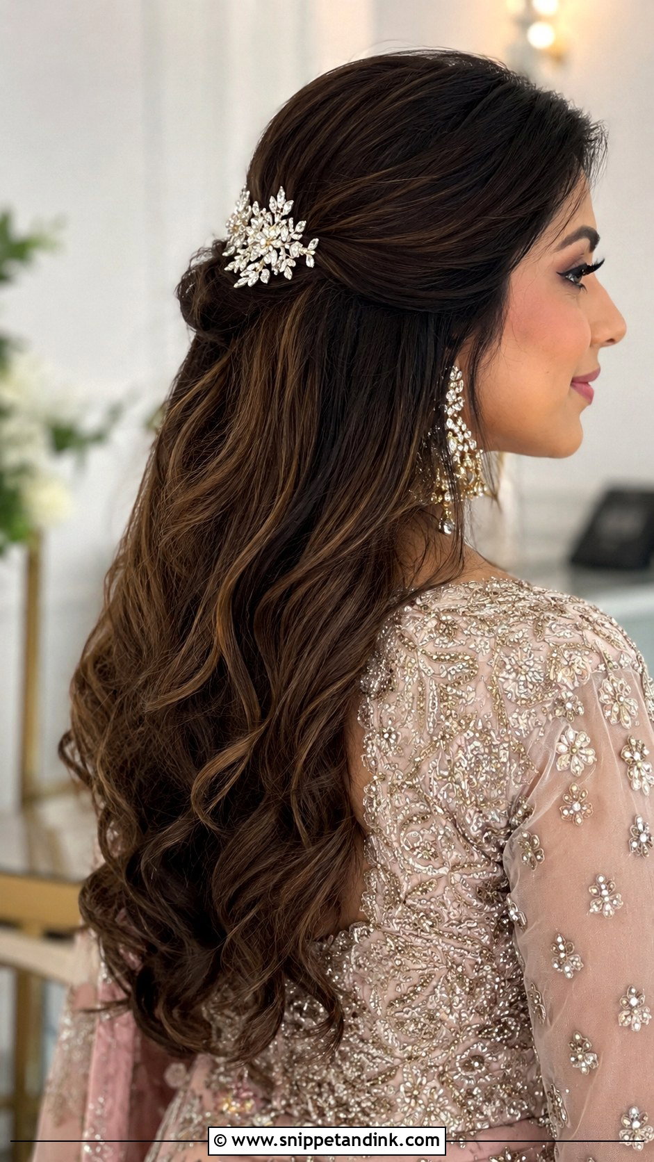 Long Layered Bridal Waves - Snippet and Ink - 25 Asian Wedding Hairstyles