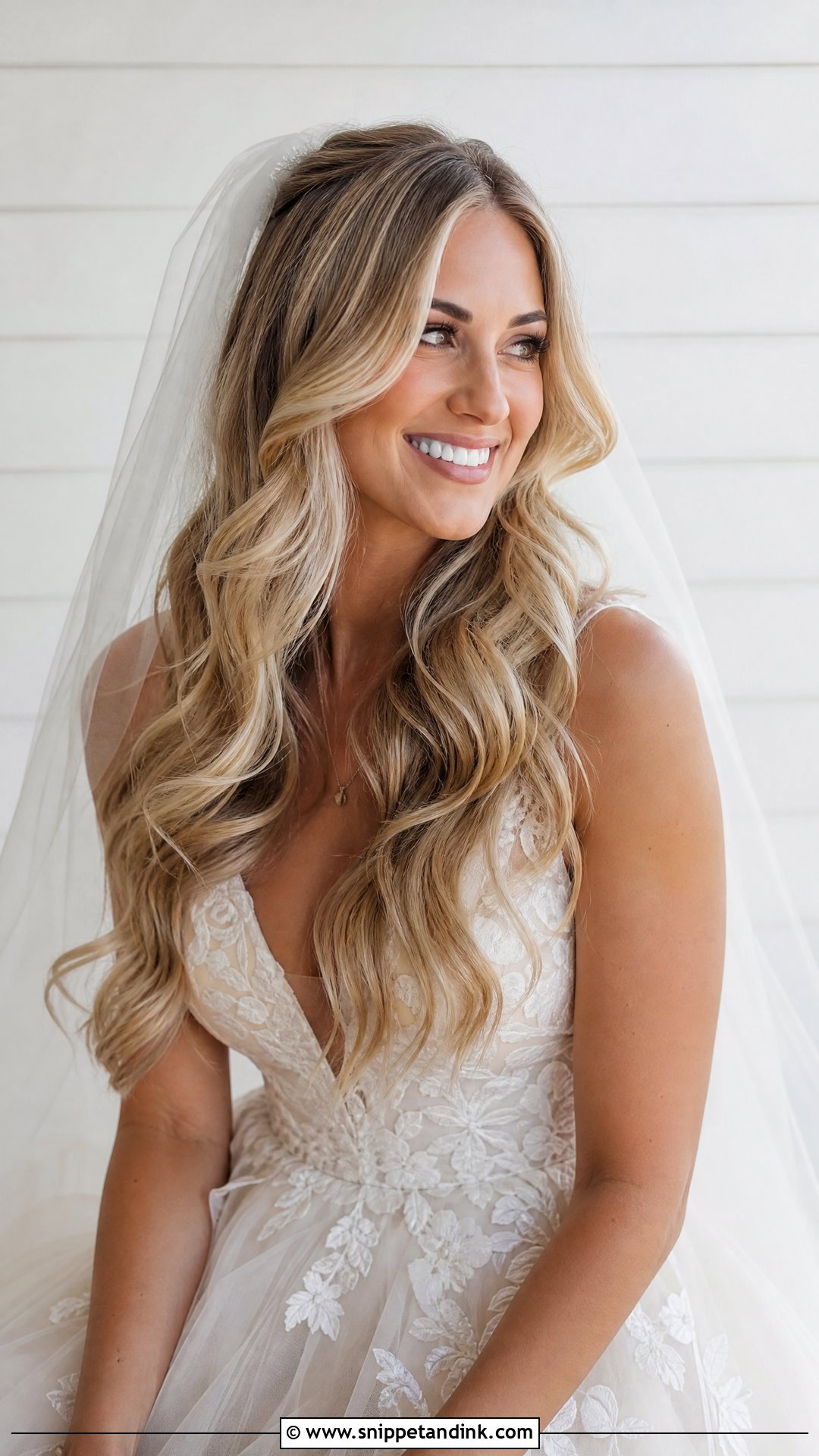 Long Layered Bride Hair - Snippet and Ink - 15 Classy Bride Hair Ideas