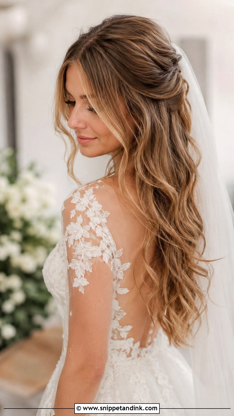 Long Layered Waves Wedding Hairstyle - Snippet and Ink - 35 Hairstyle for Wedding Ideas