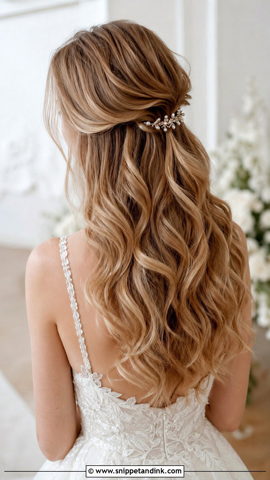 Long Layered Waves for Brides - Snippet and Ink - 25 Hair Down Wedding Hairstyles