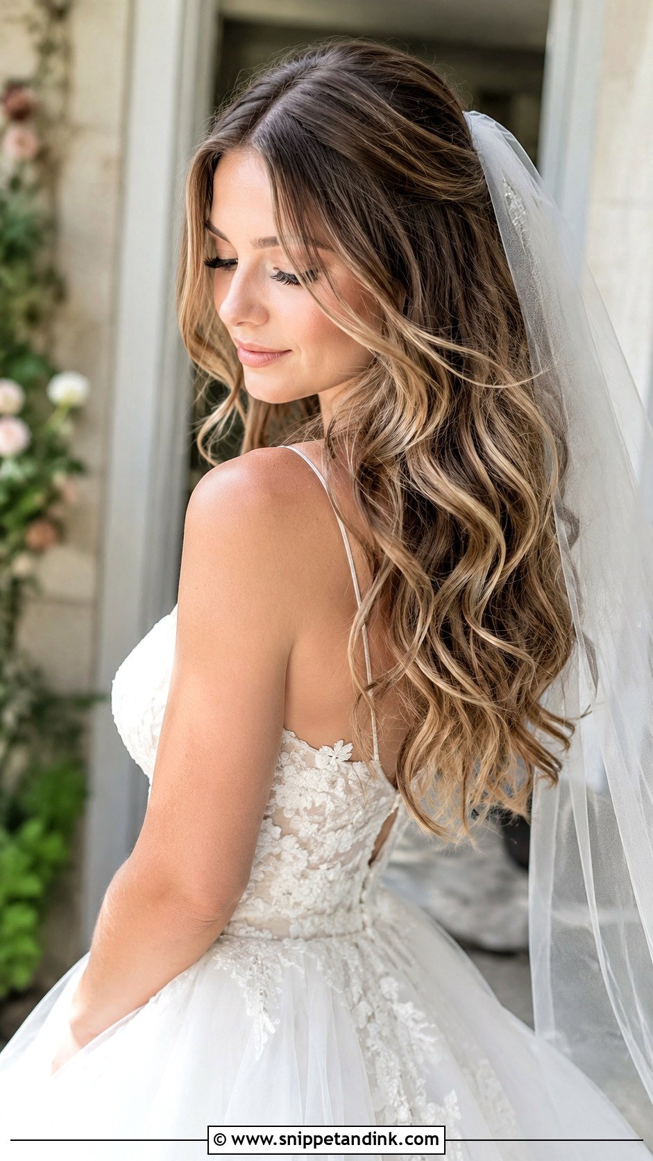 Long Layered Wedding Hair Down - Snippet and Ink - 20 Simple Wedding Hair Down Ideas