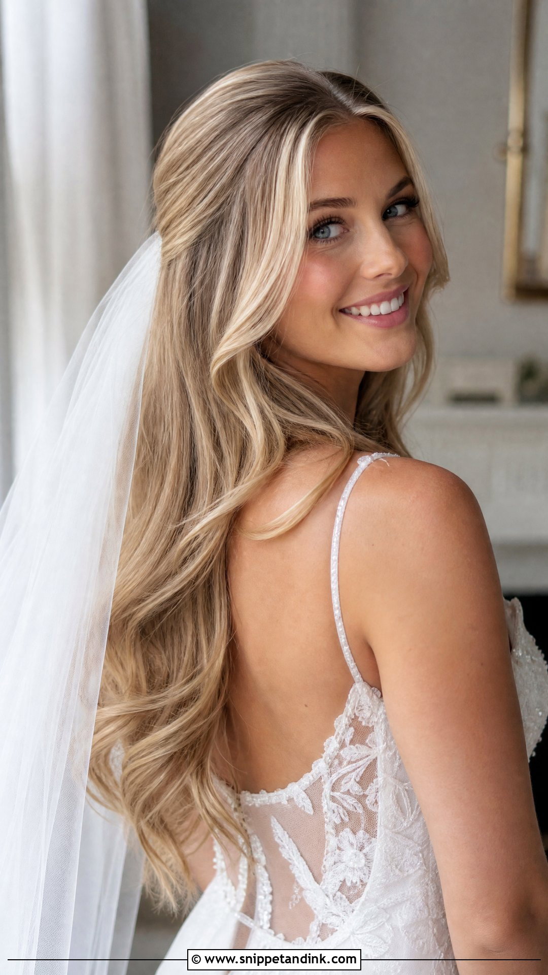 Long Layered Wedding Hair Down - Snippet and Ink - 15 Classic Wedding Hair Down Ideas