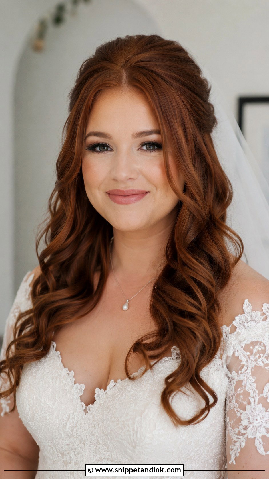 Long Layers With Soft Curls for Round Face - Snippet and Ink - 25 Wedding Hair for Round Face Ideas