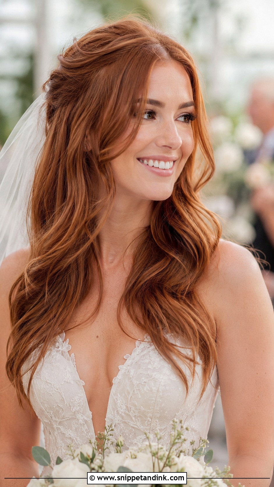 Long Layers with Face Framing Pieces - Snippet and Ink - 35 Bridal Hair Down Ideas