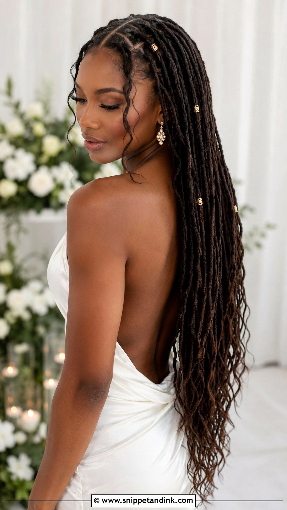Long Loc Wedding Hairstyle - Snippet and Ink - 20 Elegant Loc Styles Wedding Hairstyles