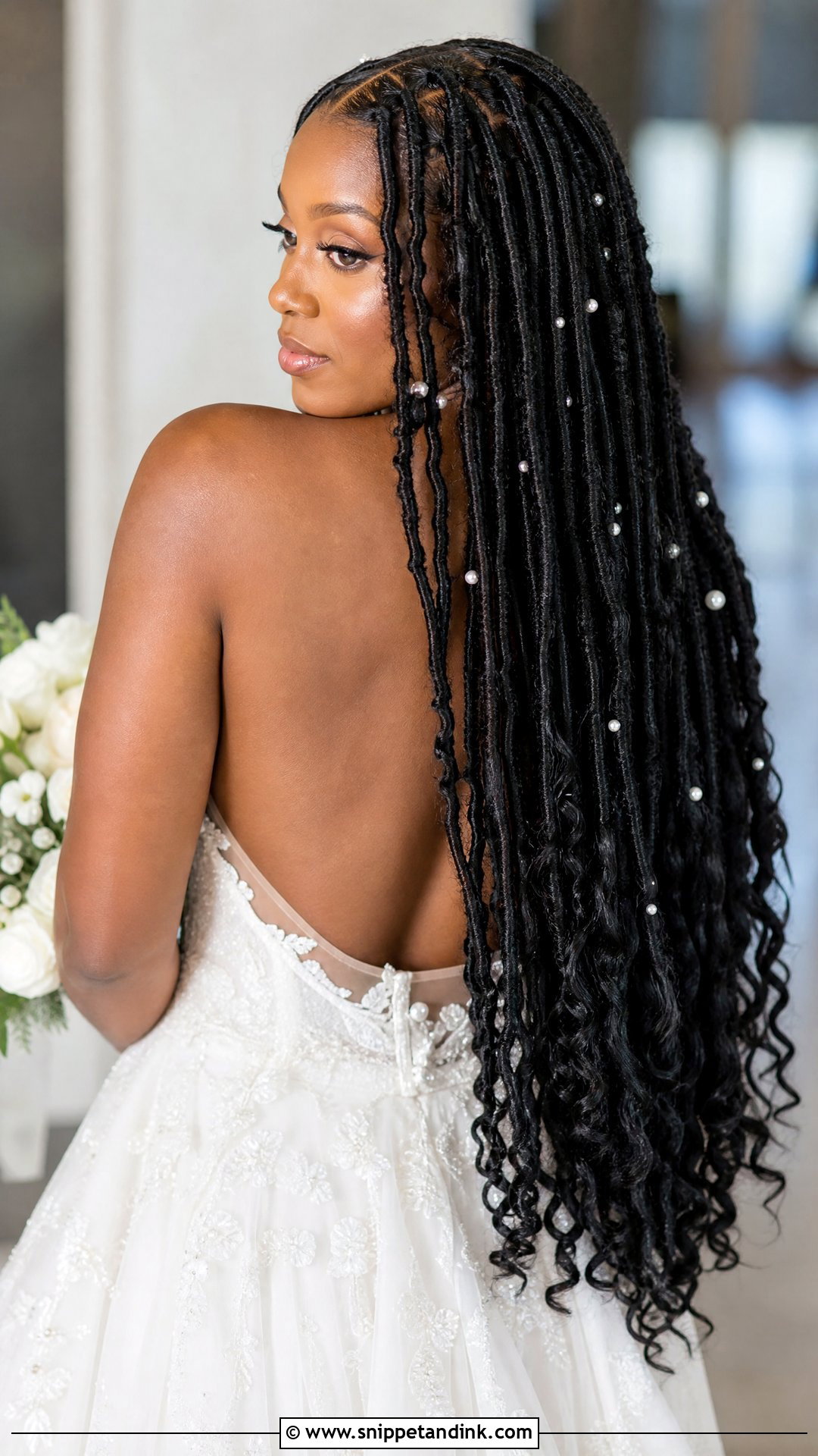 Long Locs Wedding Hairstyle - Snippet and Ink - 20 Wedding Hairstyles with Locs