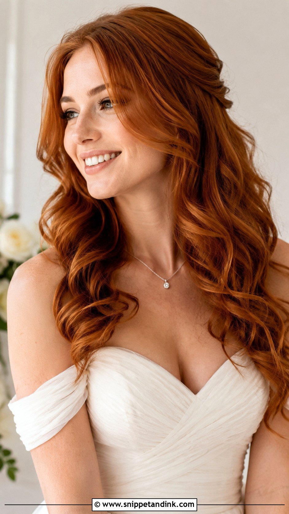 Long Loose Curls Bridal Hair - Snippet and Ink - 20 Hair Ideas for Bride