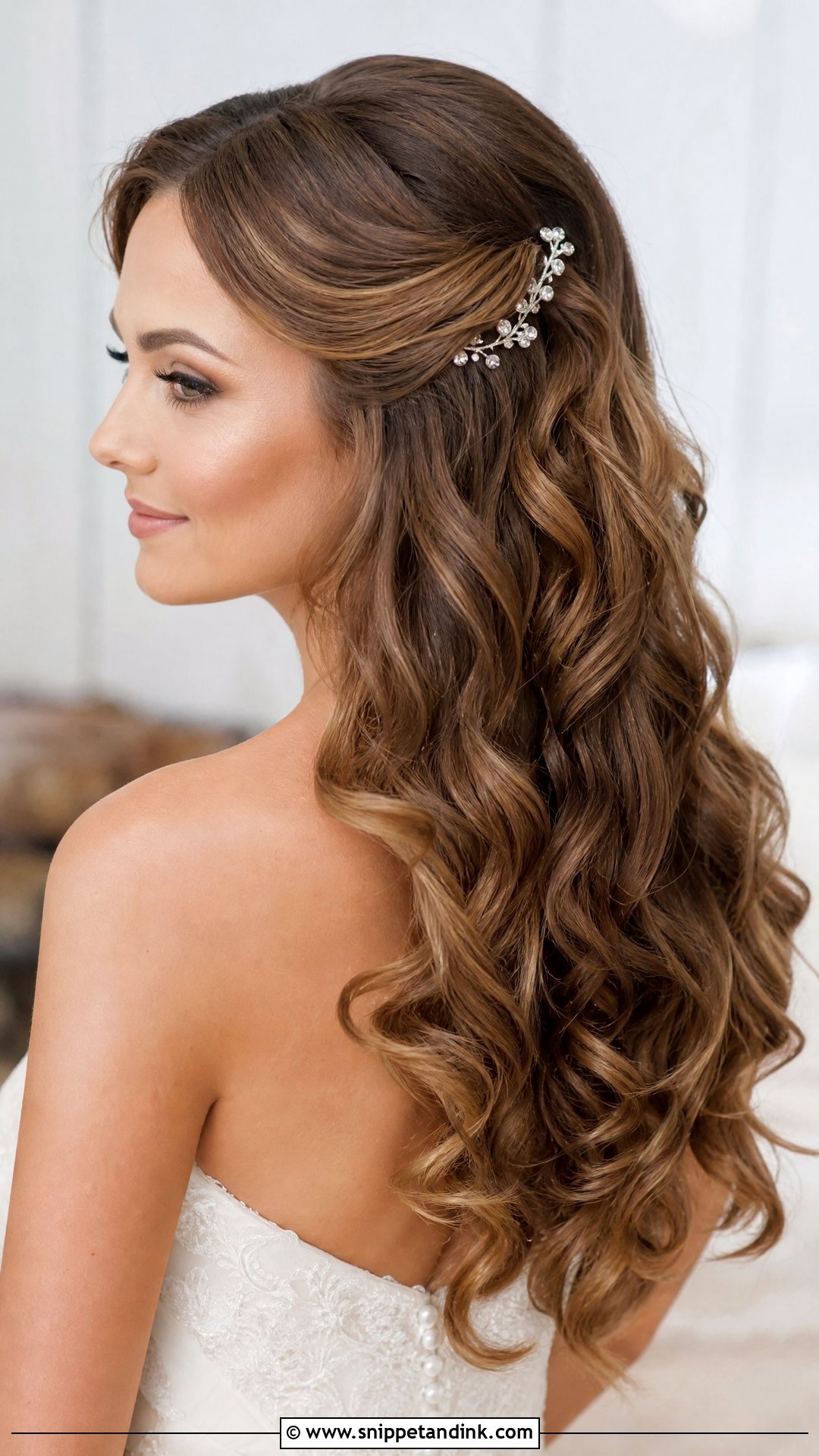 Long Loose Curls Wedding Hair Down - Snippet and Ink - 20 Loose Curls Wedding Hair