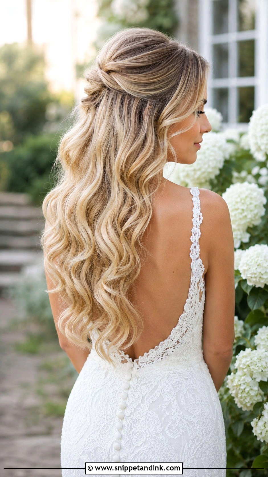 Long Mermaid Waves for Wedding - Snippet and Ink - 20 Mermaid Wedding Hair Ideas
