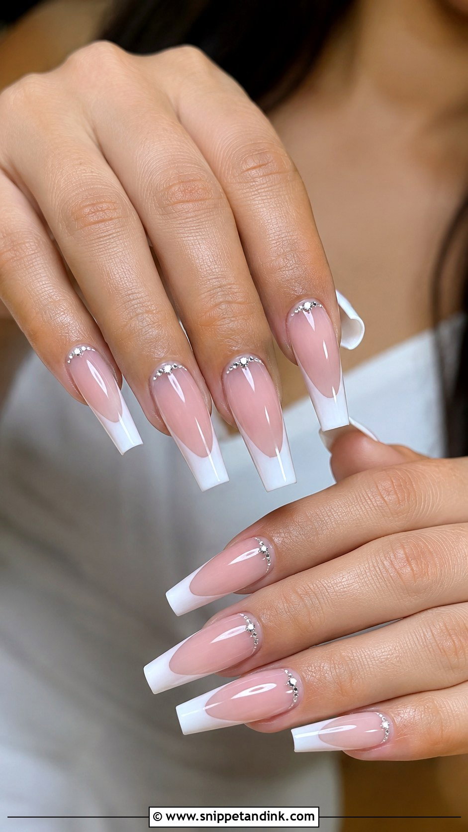 Long Nude Wedding Nails - Snippet and Ink - 20 Long Wedding Nails
