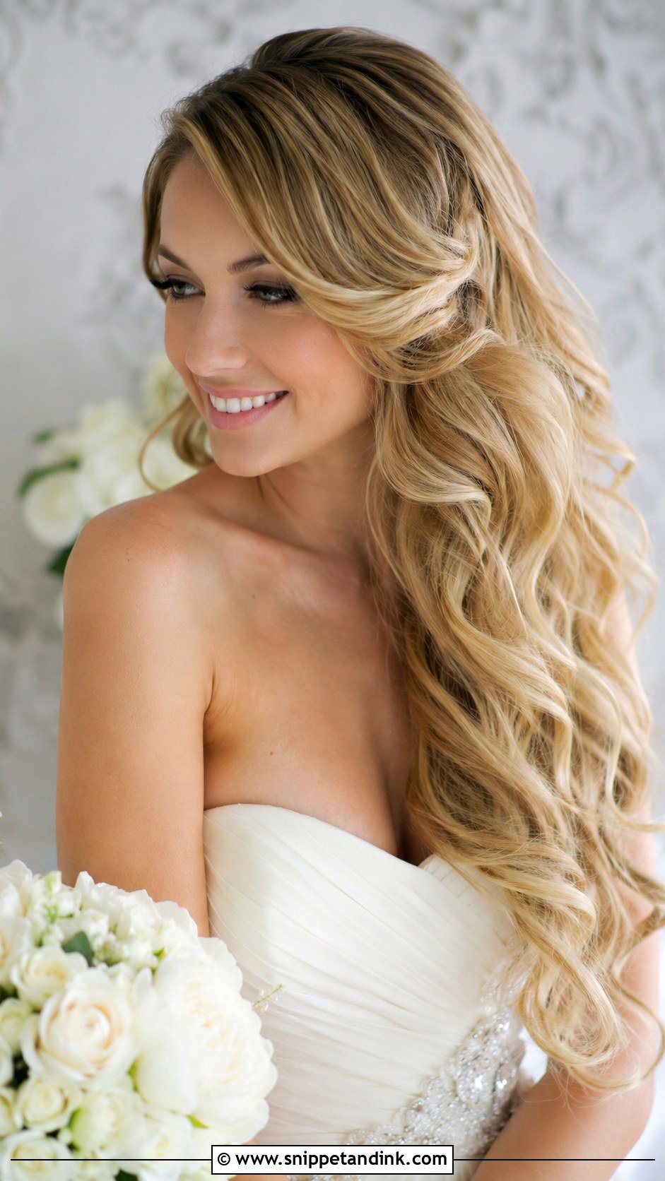 Long Romantic Curls - Snippet and Ink - 25 Long Bridal Hair Ideas