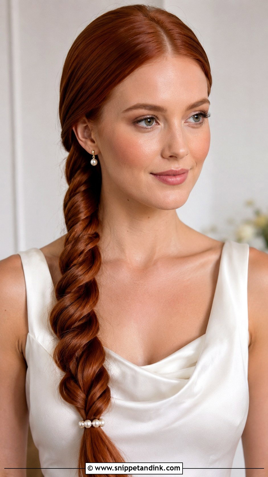Long Rope Braid Wedding Hair - Snippet and Ink - 15 Long Braid Wedding Hair Ideas