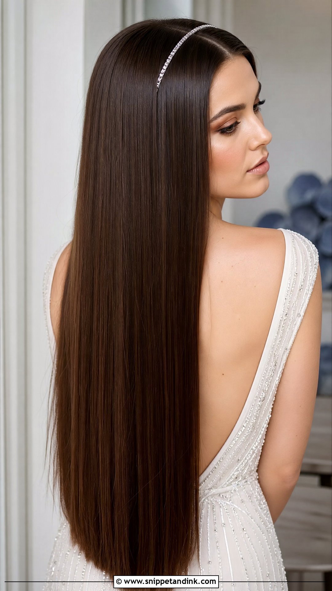 Long Sleek Straight Hair - Snippet and Ink - 20 Debutante Hairstyles