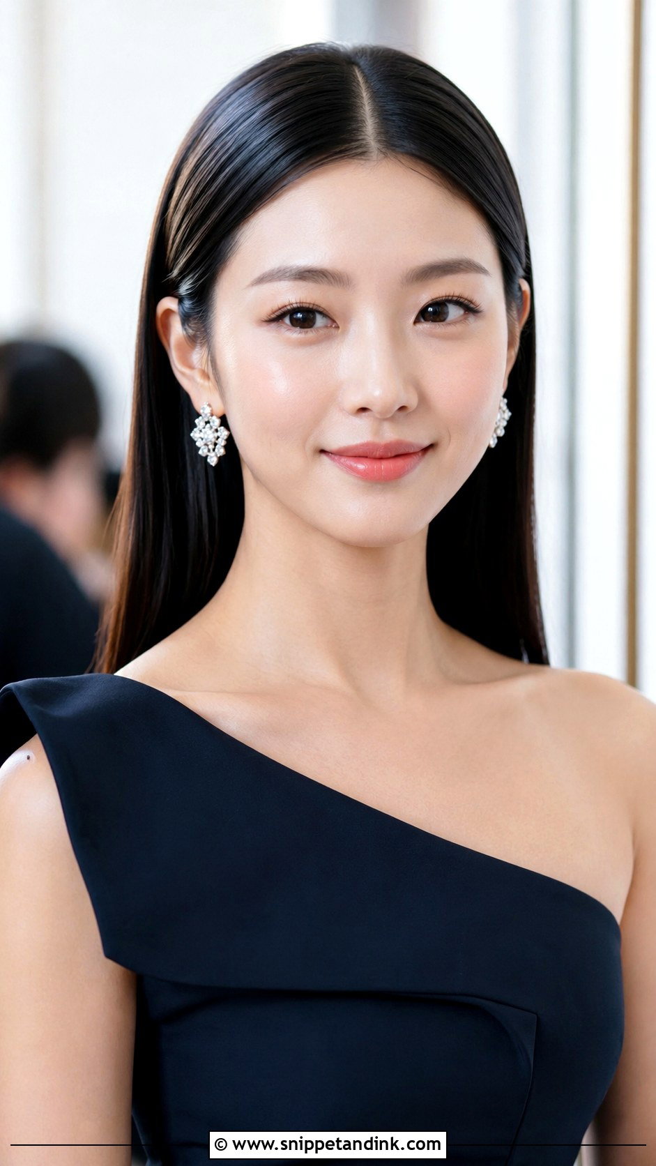Long Sleek Straight Wedding Guest Hair - Snippet and Ink - 15 Long Hairstyles for a Wedding Guest